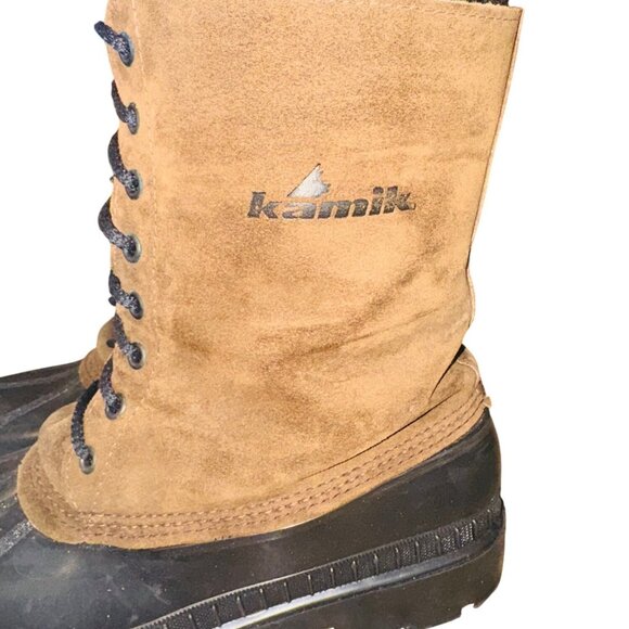 Kamik Heavy Duty Mens Waterproof Shearling Brown Black Winter Snow Duck Boots - Picture 12 of 12